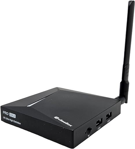 vSeeBox Pro Max Android TV Box with No Subscription Fees | 8K Streaming & Voice Remote – Vseebox