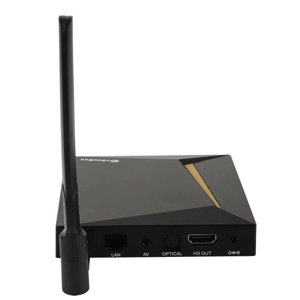 vSeeBox V2 Pro Android TV Box with No Subscription Fees | 8K Streaming & Voice Remote – Vseebox