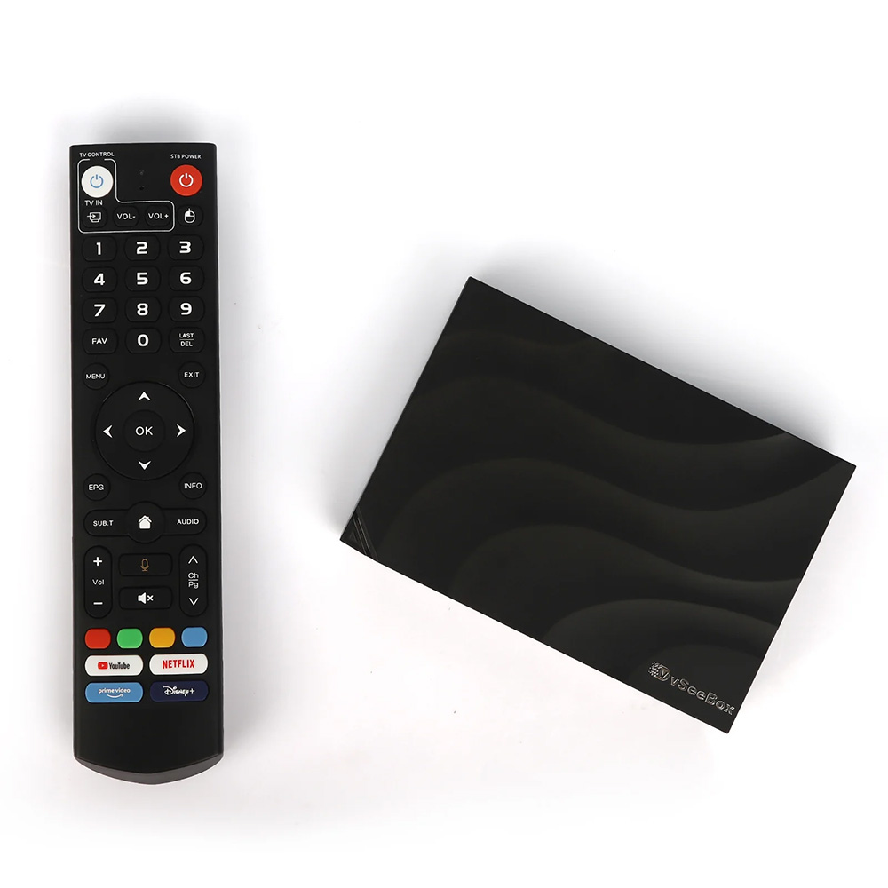 vSeeBox V3 Pro Android TV Box with No Subscription Fees | 8K Streaming & Voice Remote – vSeeBox