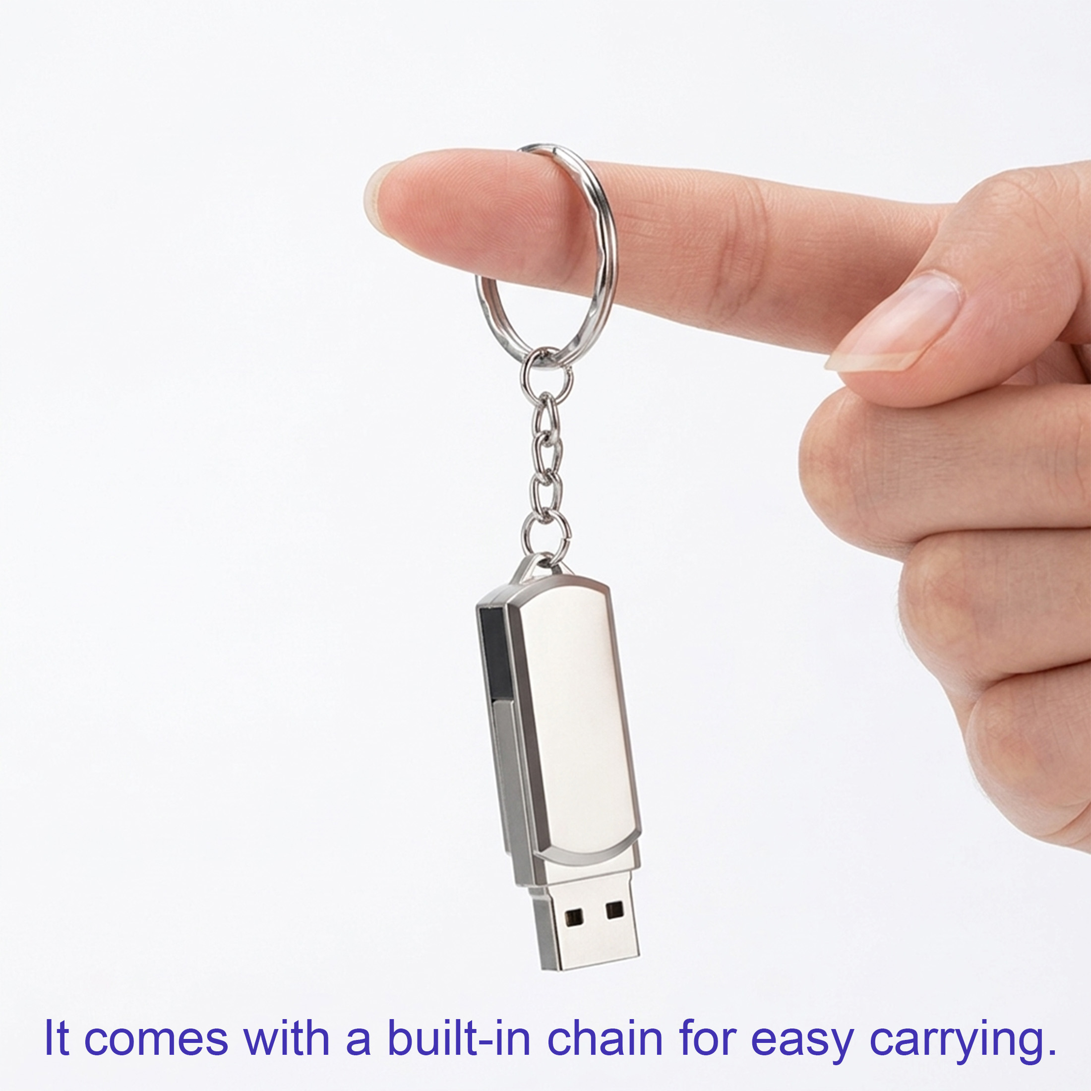 64GB Portable USB Flash Drive with Swivel Metal Clip