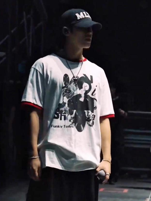 SEVENTEEN Mingyu Inspired Contrast Trim Print Tee