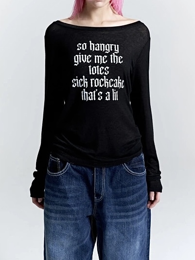 Printed Raglan Long Sleeve T-Shirt-Aespa Ningning