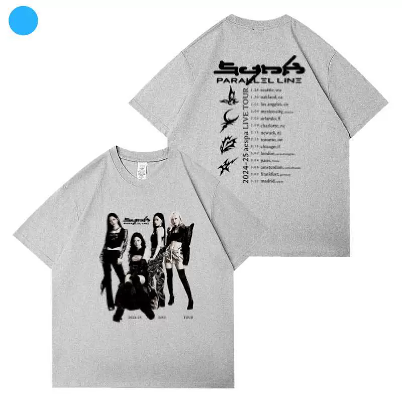 Aespa Live Tour-Synk Parallel Line T-shirt-Aespa