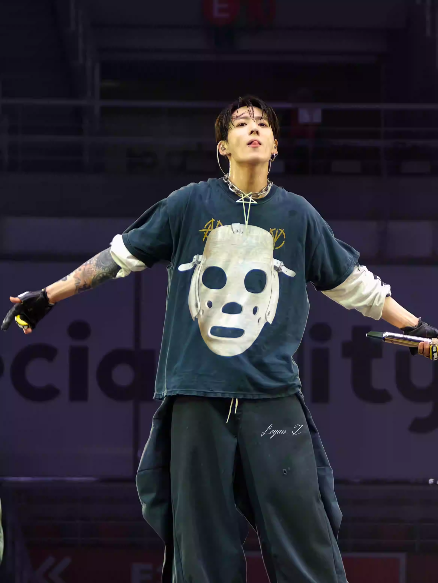 BTS Jungkook Inspired Hockey Mask Vintage Washed T-Shirt
