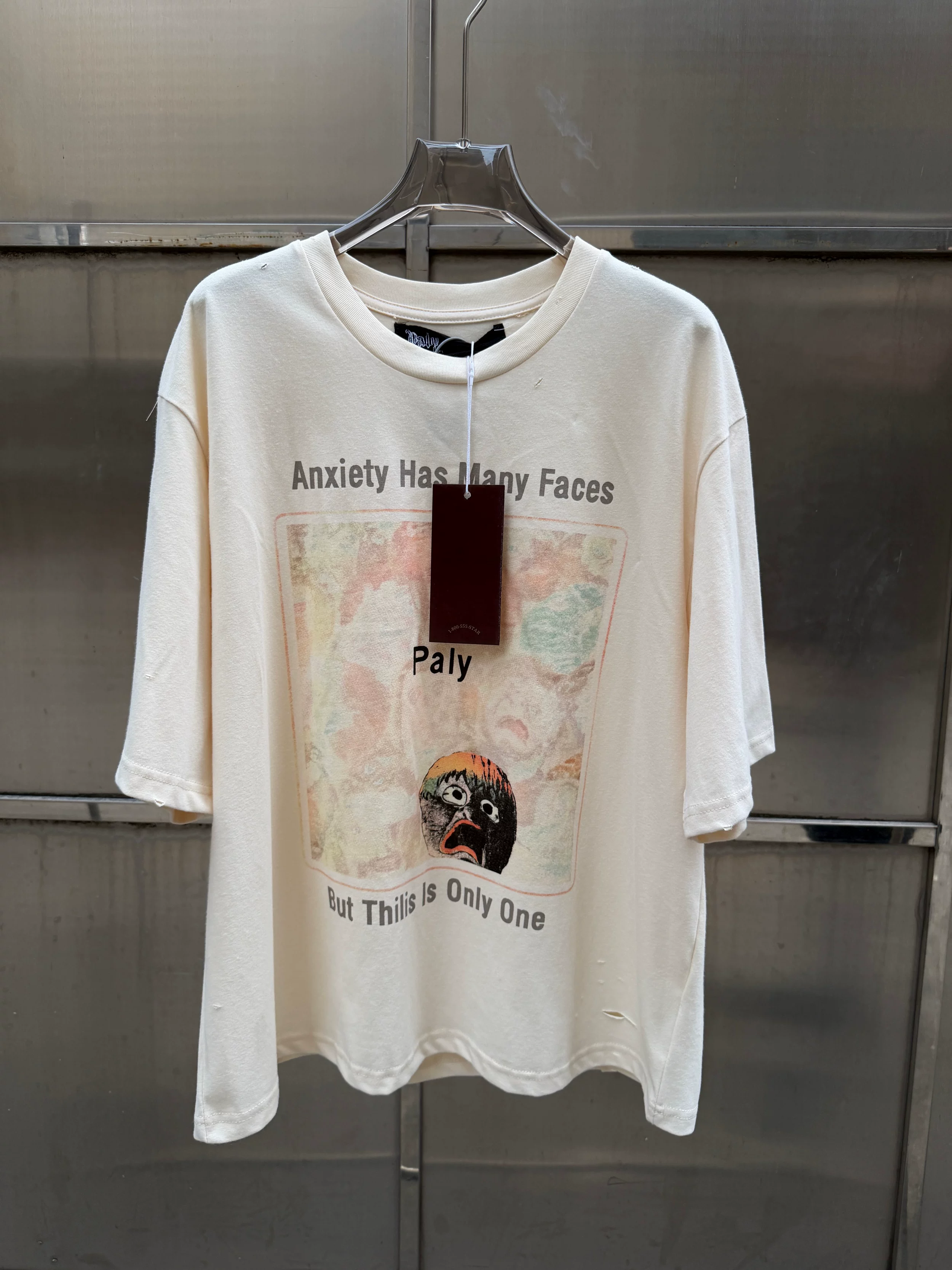 Straykids Hyunjin Inspired Paly Anxiety Distressed Vintage Tee-stray kids