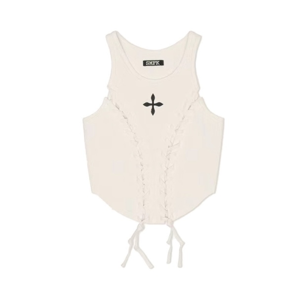 IVE JANG WONYOUNG inspired SMFK Deconstructed Baseball Tactical Vest Crop Top