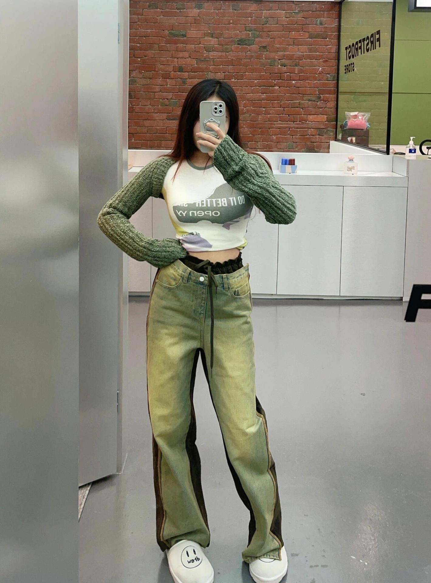 Newjeans&IVE&I-DLE Inspirer Two Waist Pants