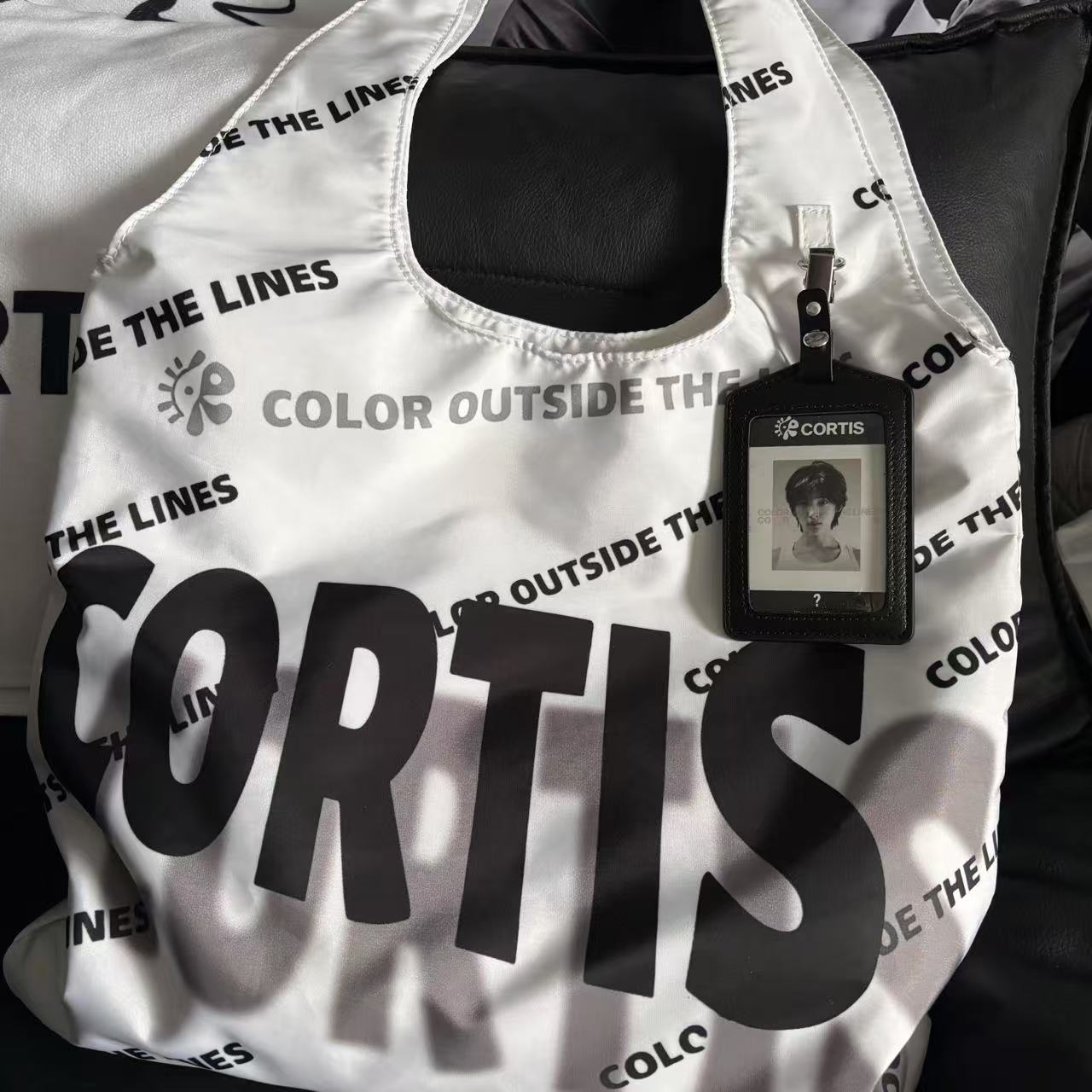 CORTIS Letter Print Casual Tote Bag