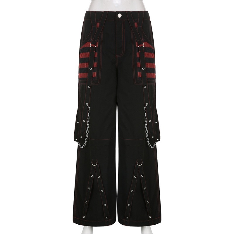 Straykids Seungmin Black Red Gothic Style inspired Jeans Pant-Stray Kids