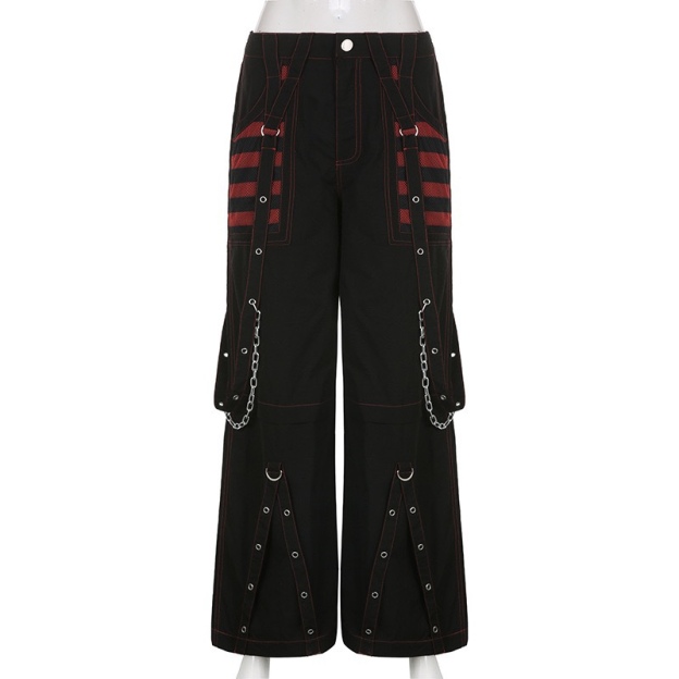Straykids Seungmin Black Red Gothic Style inspired Jeans Pant-Stray Kids