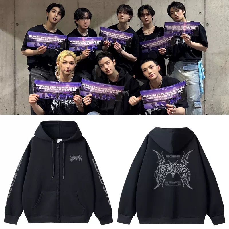 Straykids 2025 World Tour dominATE inspired Zip-up  Hoodie
