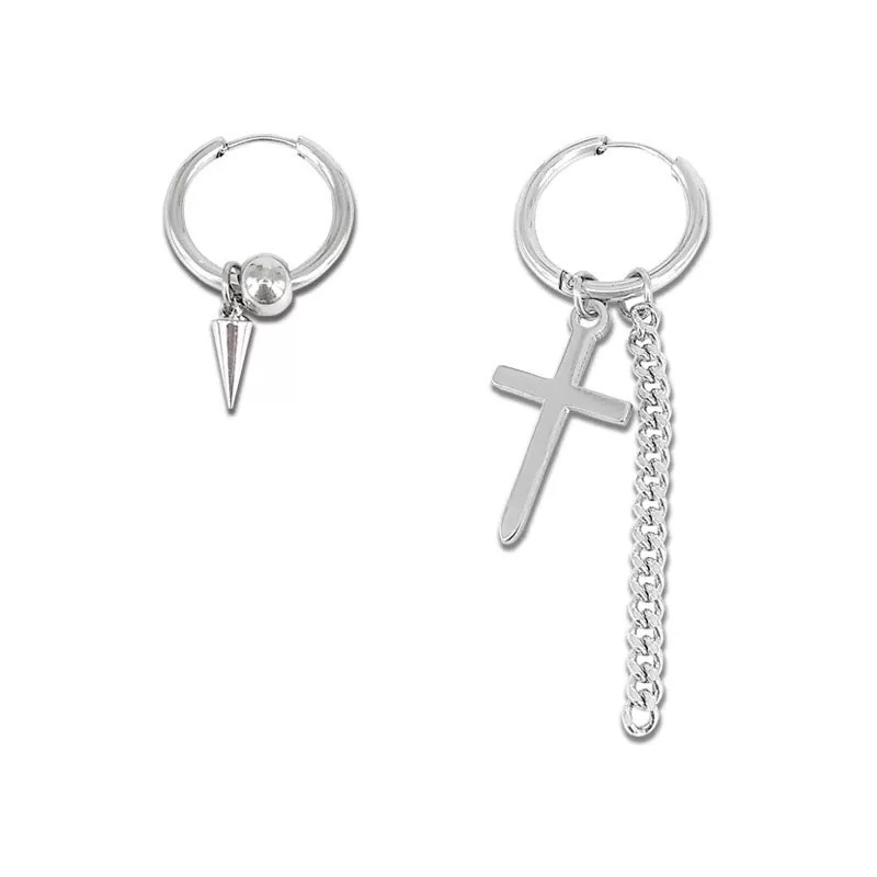 BTS SUGA Inspired Long Multi-Chain Triangle Earrings