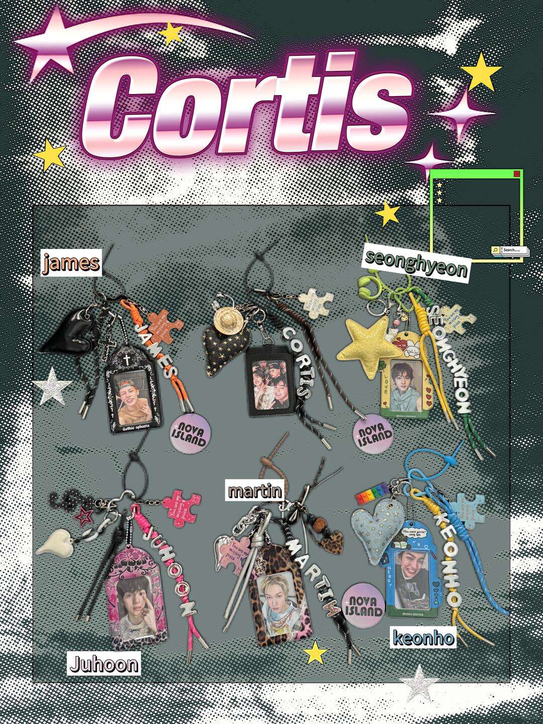 Cortis Photocard Holder Keychain Bag Charm