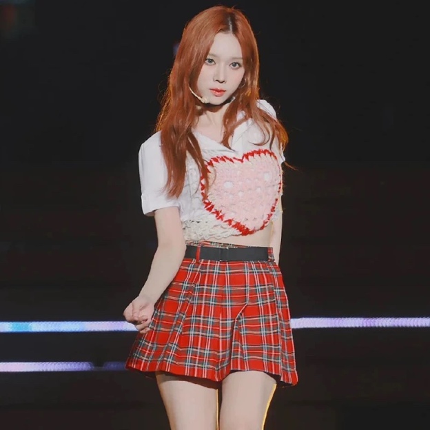 aespa WINTER Inspired Heart Knit Vest Set