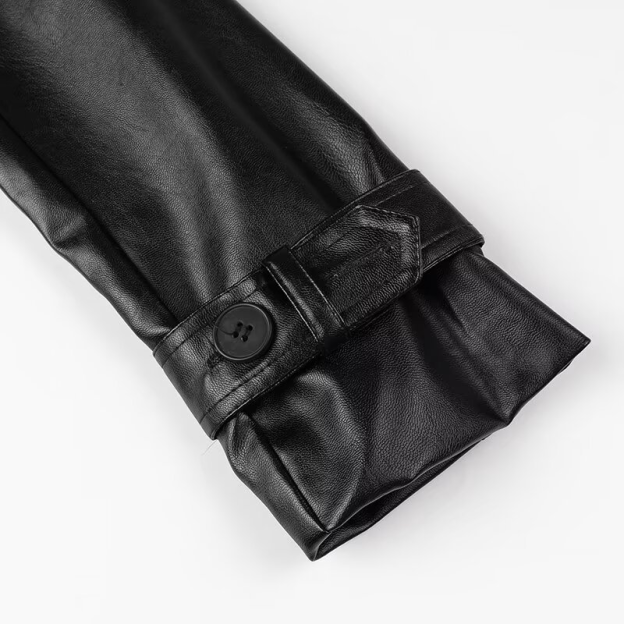 Dark Style Long Leather Jacket-Ateez outfit inspiration ATINY