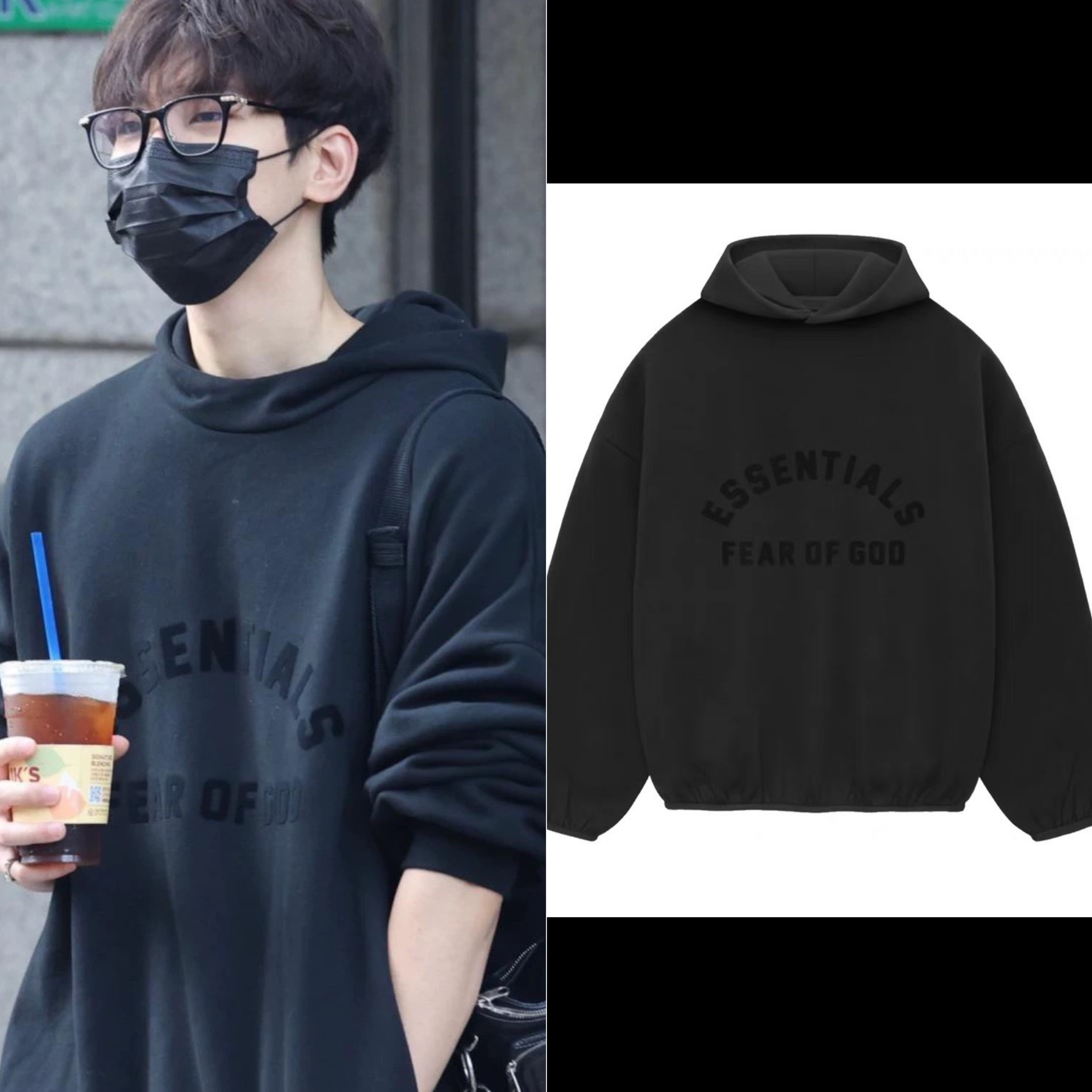 Seventeen  Wonwoo black hoodie sweatshirt