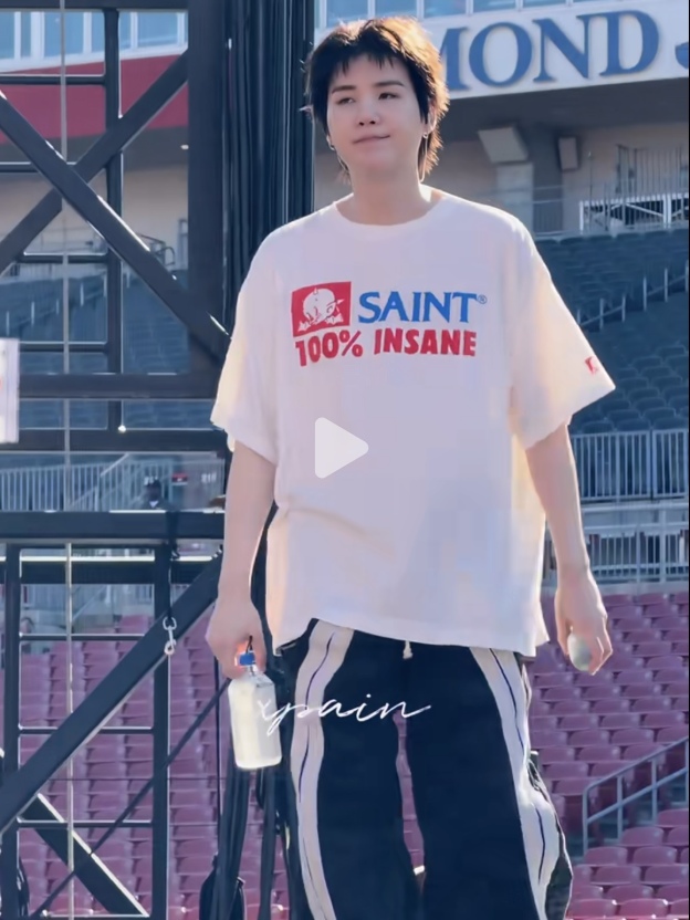BTS SUGA Inspired 100% Insane Graphic Print T-Shirt