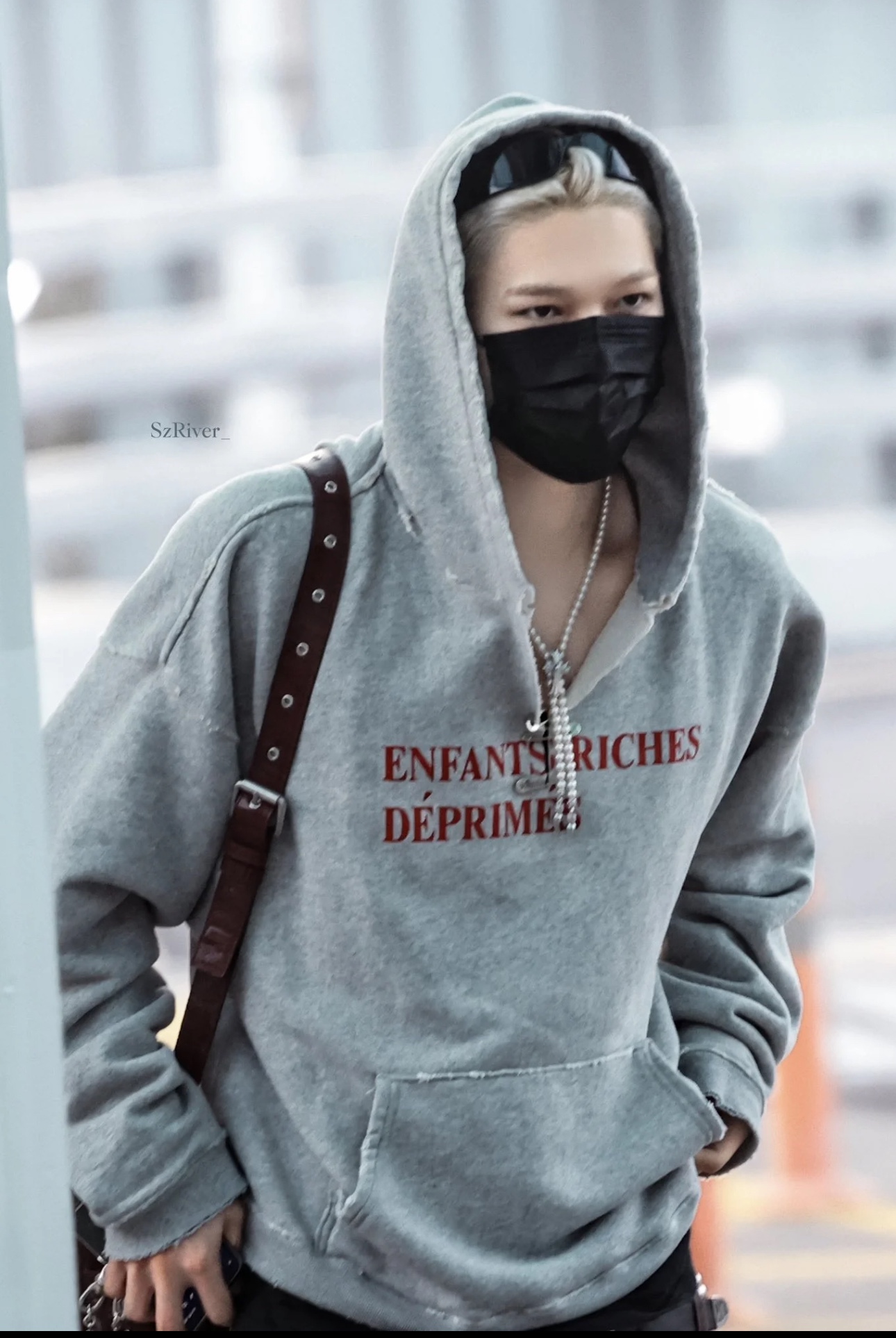 Enhypen Niki Gray Vintage Keywords Distressed inspired Oversized Hoodie