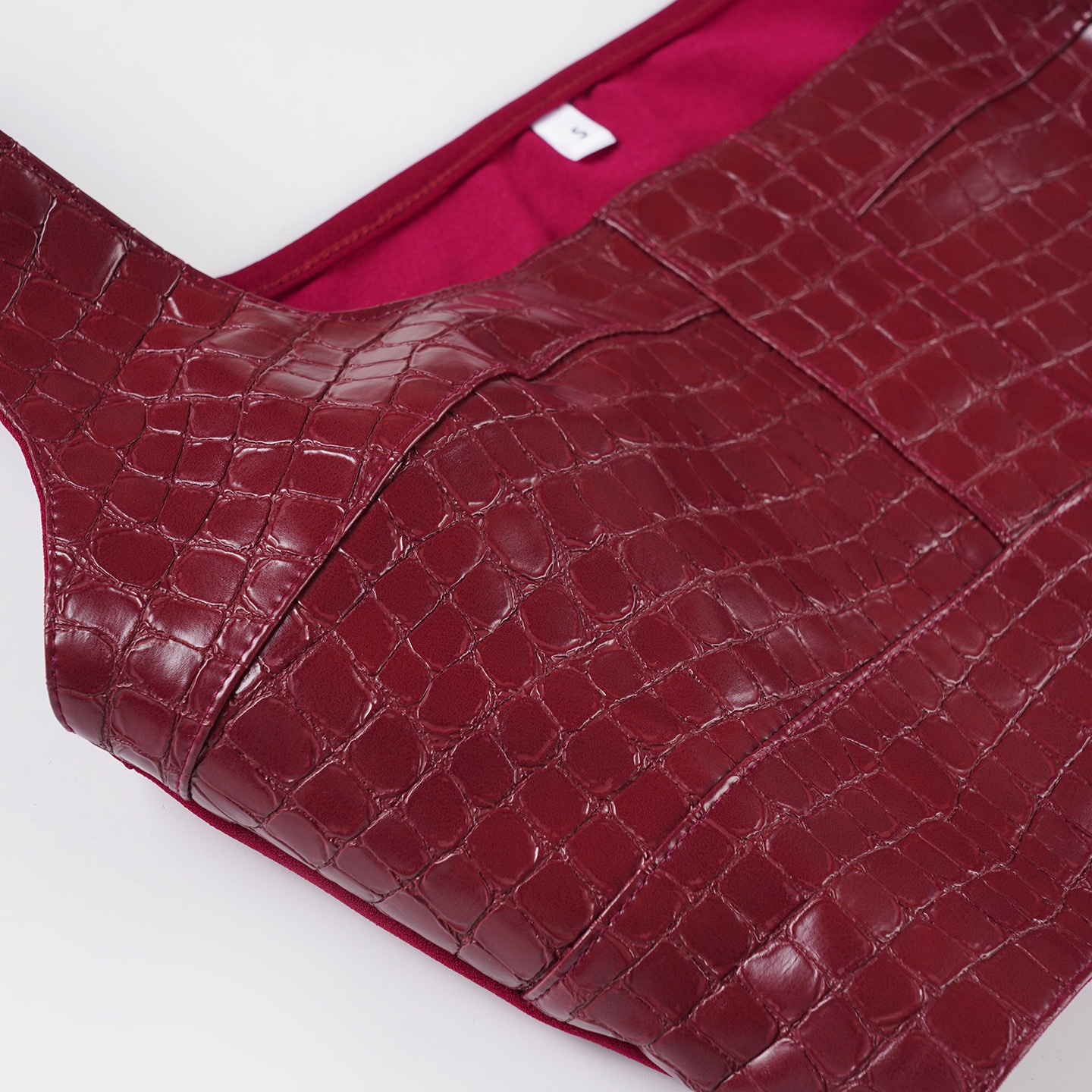 Jennie Coachella Inspired Red Croc-Embossed Top & Lace Skirt Set