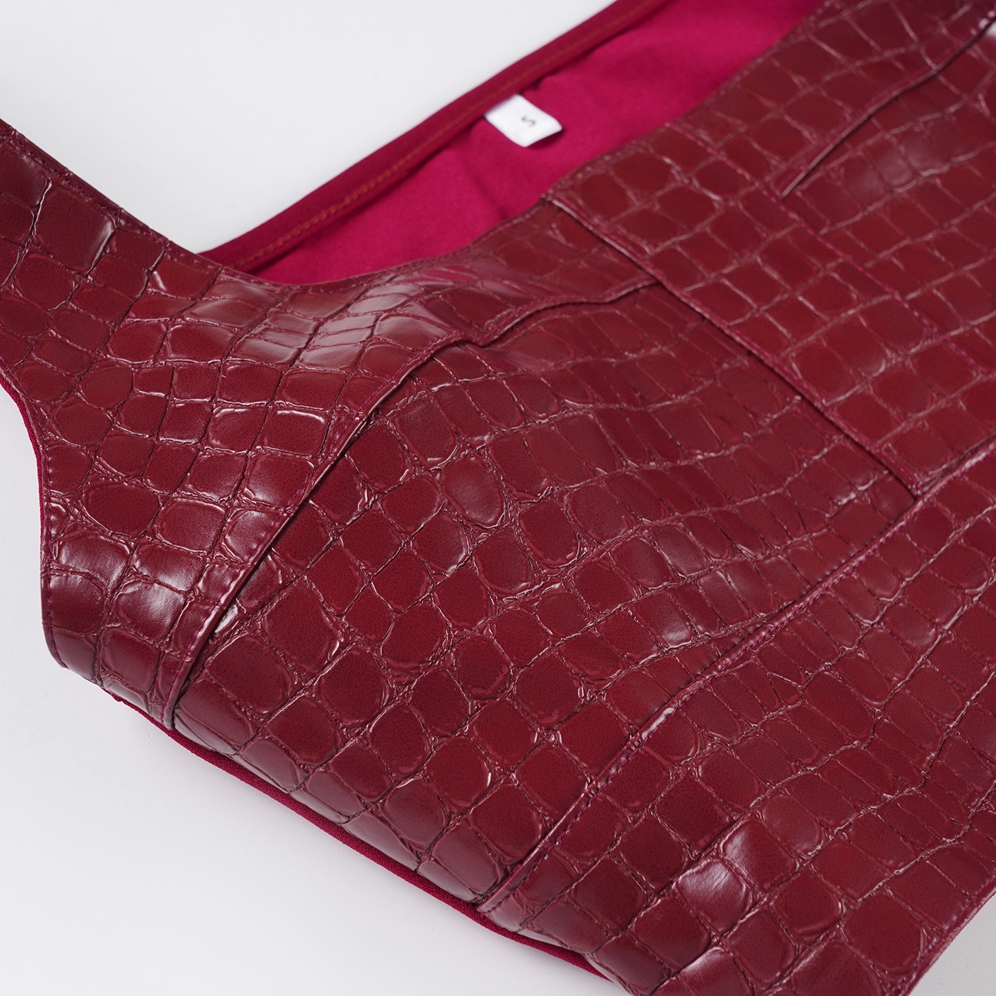 Jennie Coachella Inspired Red Croc-Embossed Top & Lace Skirt Set