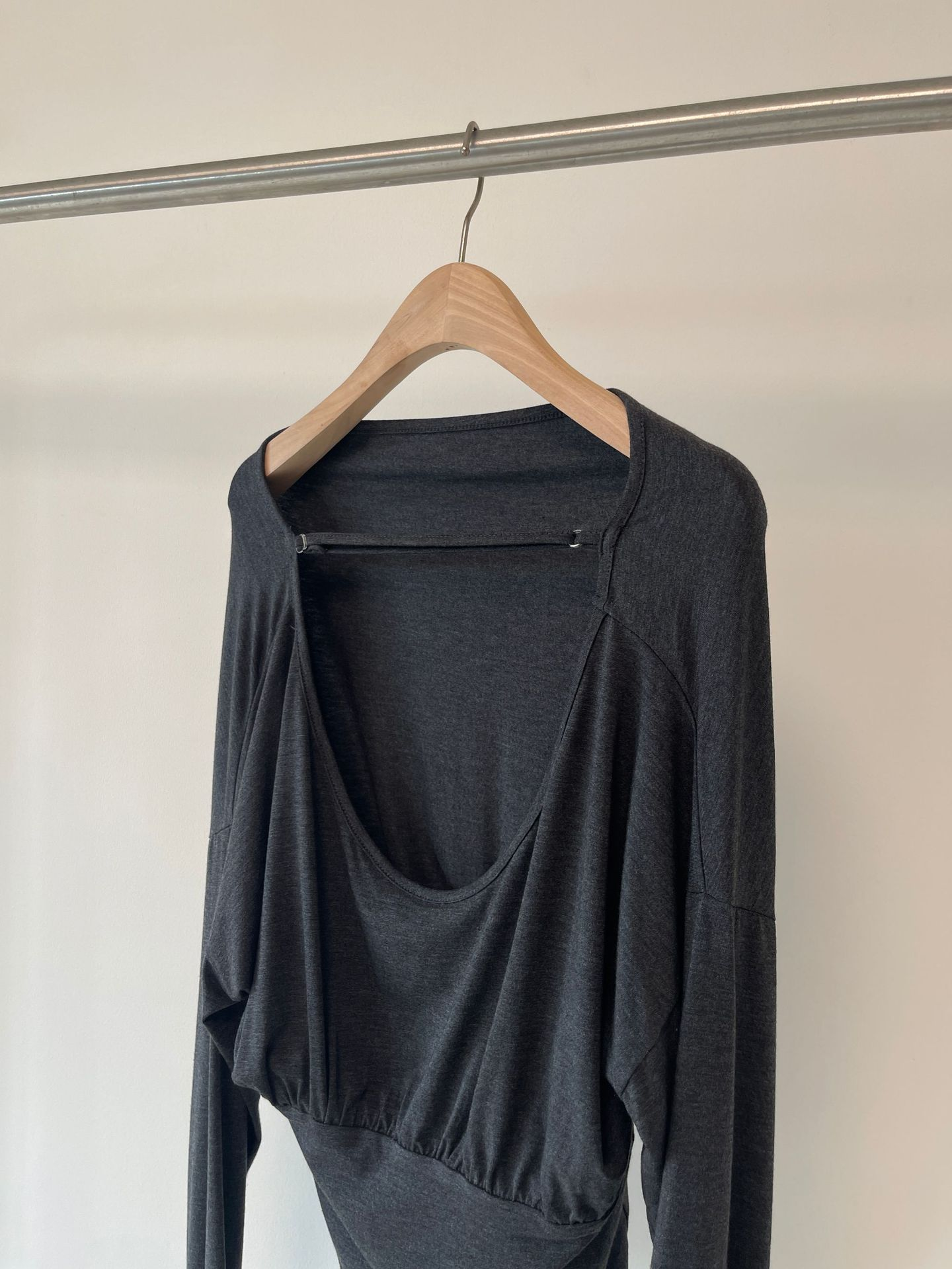 Blackpink Jennie Inspired Draped Back Long Sleeve Top