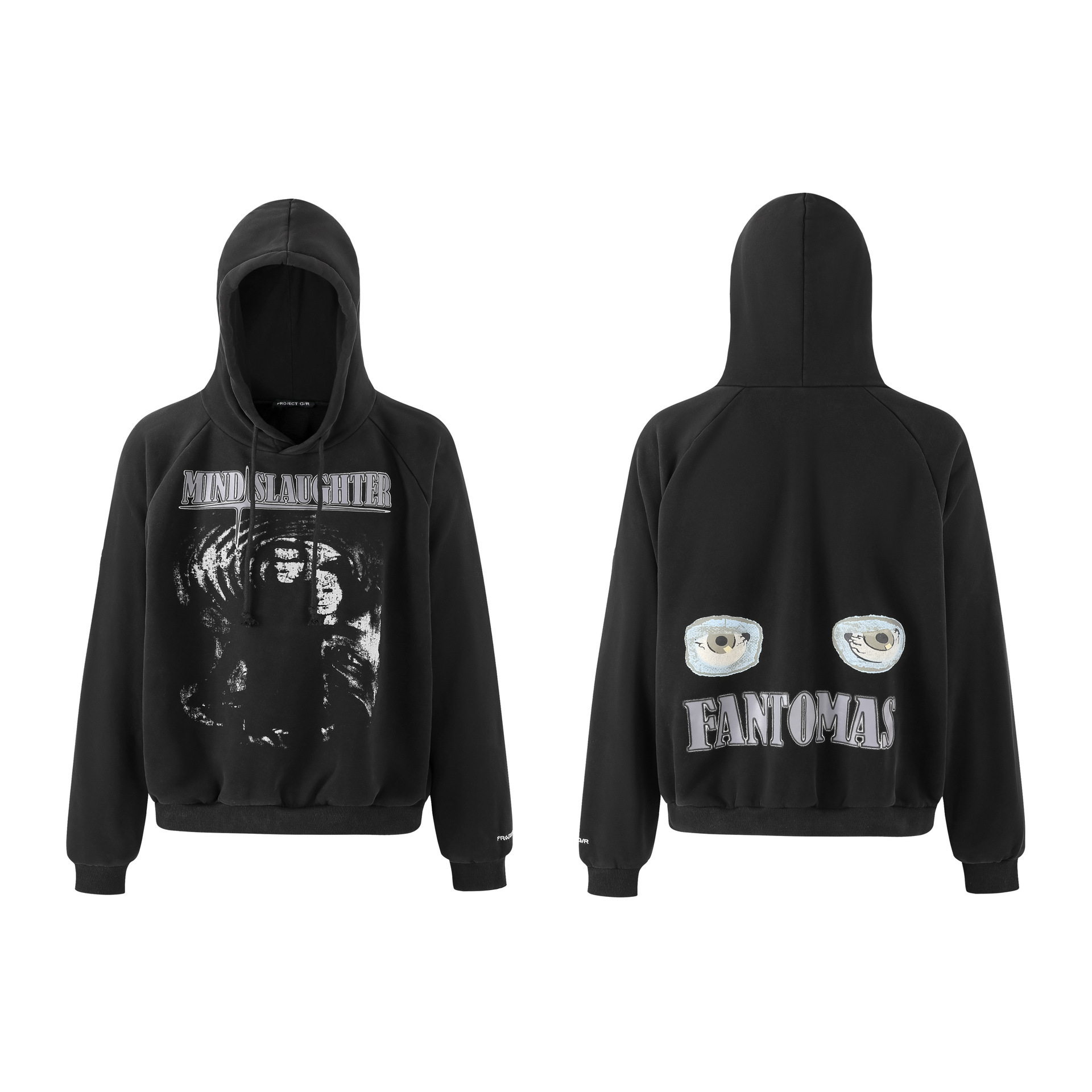 Stray kids Han Inspired MIND SLAUGHTER Fantomas Vintage Washed Hoodie-Straykids