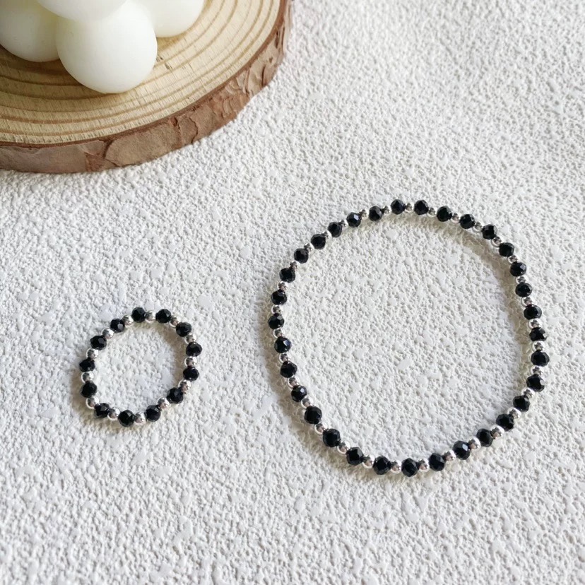 Straykids Hyunjin Inspired Black Beaded Bracelet