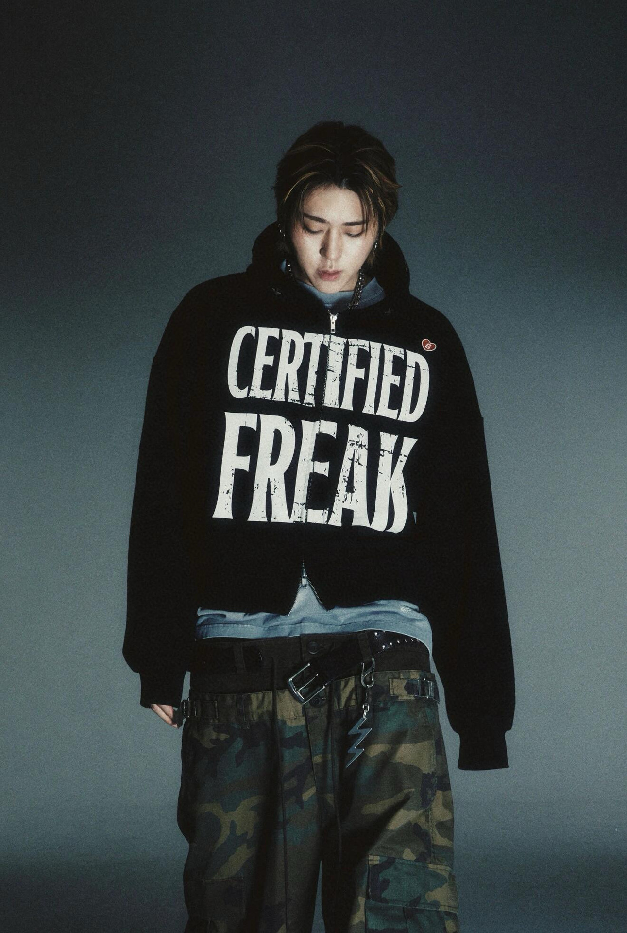 Boynextdoor Leehan&Zico Inspired Certified Freak Graphic Zip-Up Hoodie
