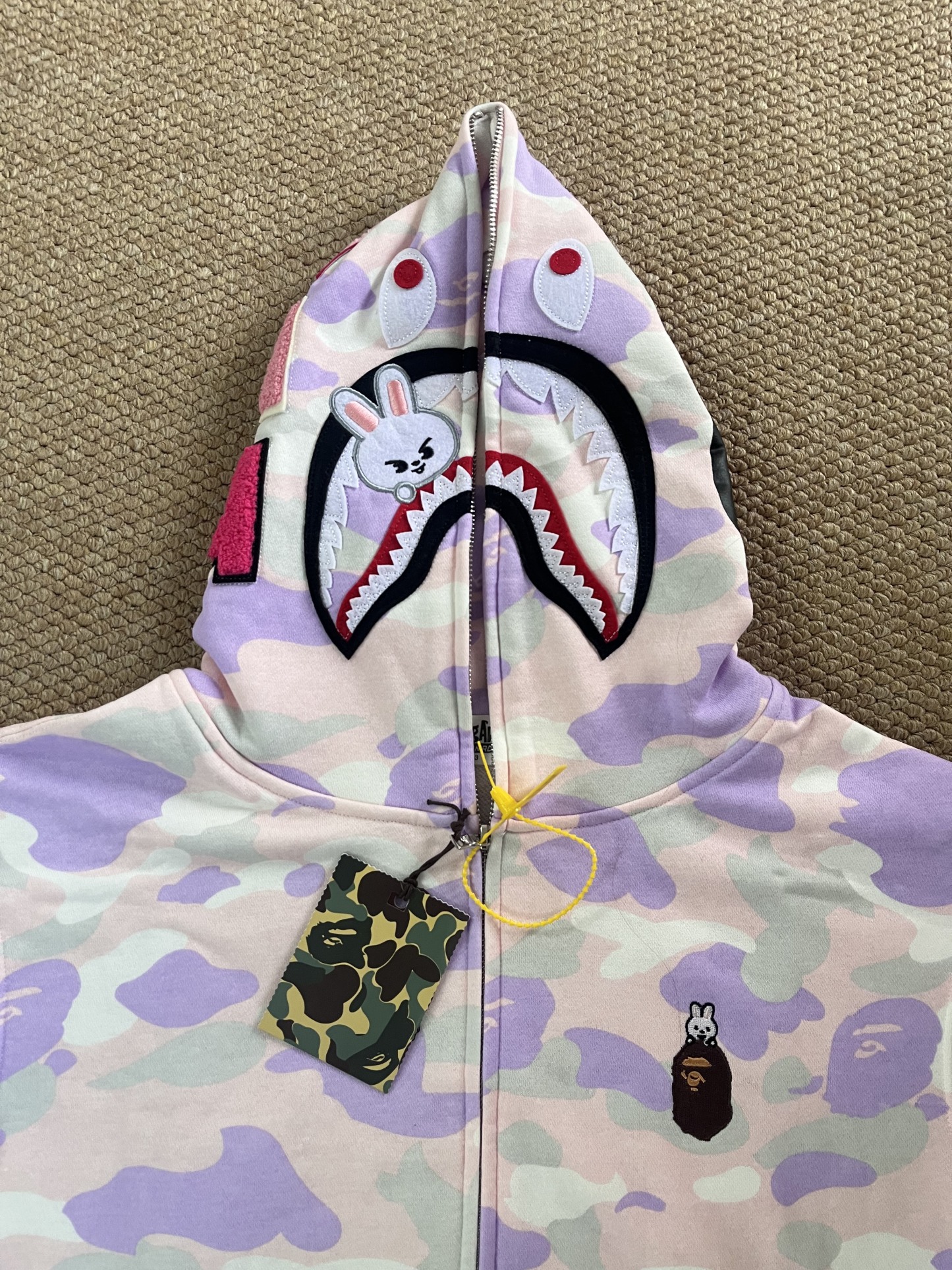 StrayKids LeeKnow BAPE Inspired Bape camo zip-up  hoodie-Stray Kids