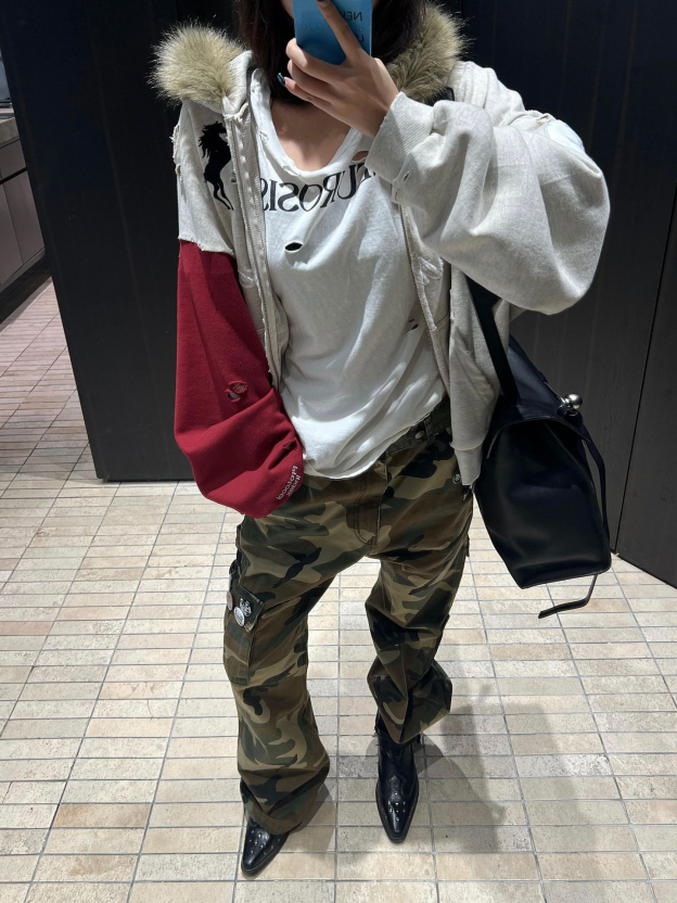 Aespa Ningning Inspired Fur Collar Horse Embroidered Zip-Up Hoodie