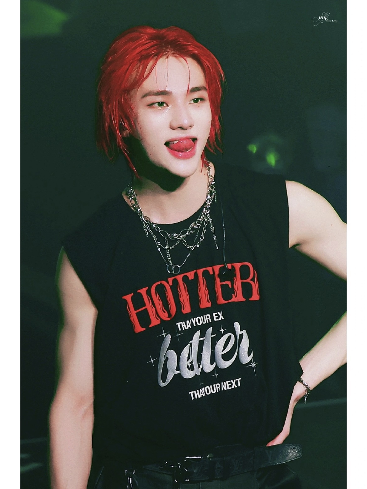 Stray Kids Hyunjin inspired Letter Print T-Shirt