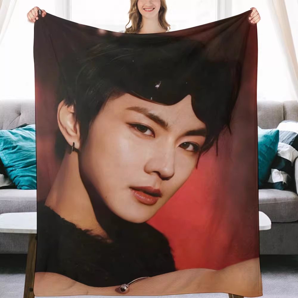 Enhypen Jungwon Fanmade Flanne Blanket - Kpop Concert Fan Blanket