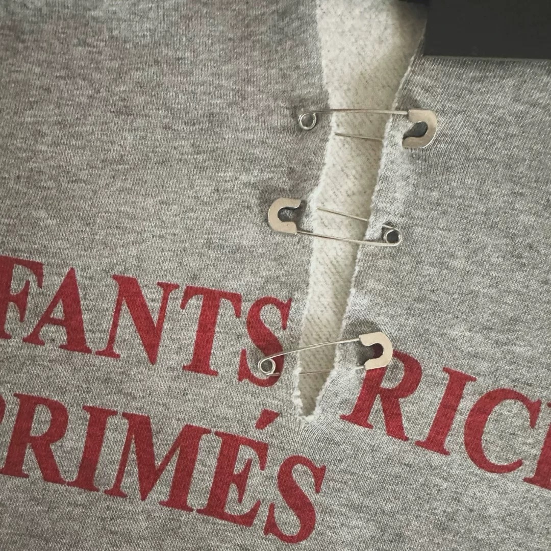 Enhypen Niki Gray Vintage Keywords Distressed inspired Oversized Hoodie