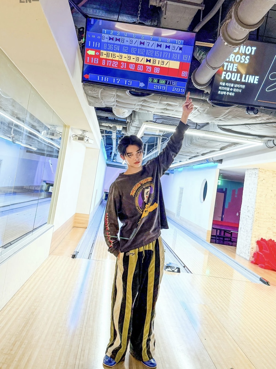 ENHYPEN Niki Inspired Clown Print Distressed Long Sleeve T-Shirt