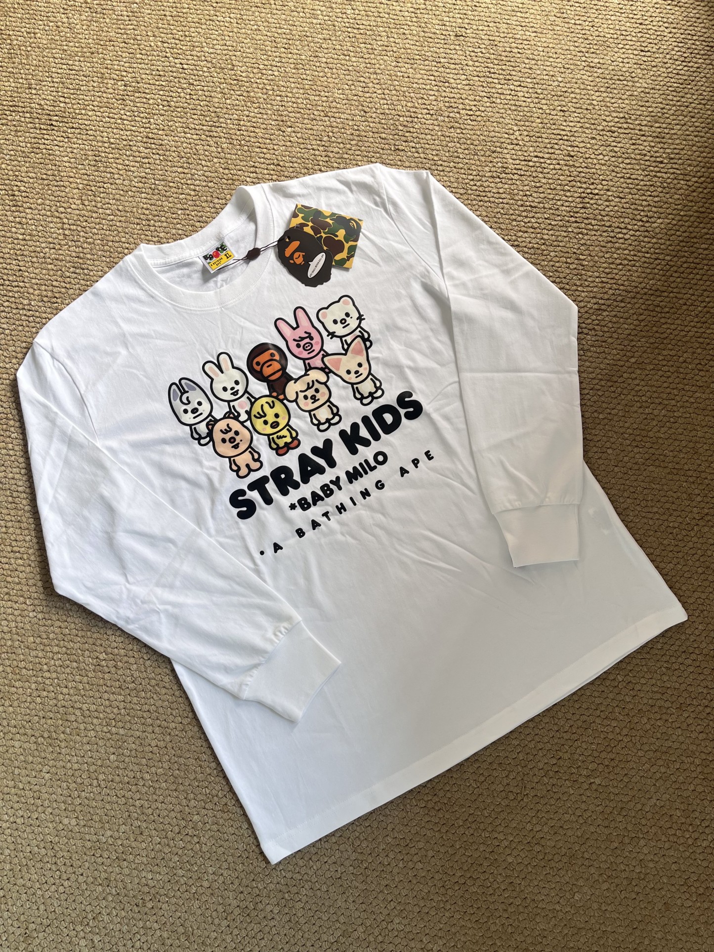 StrayKids BAPE Inspired Long Sleeve T-Shirt-Stray Kids BAPE