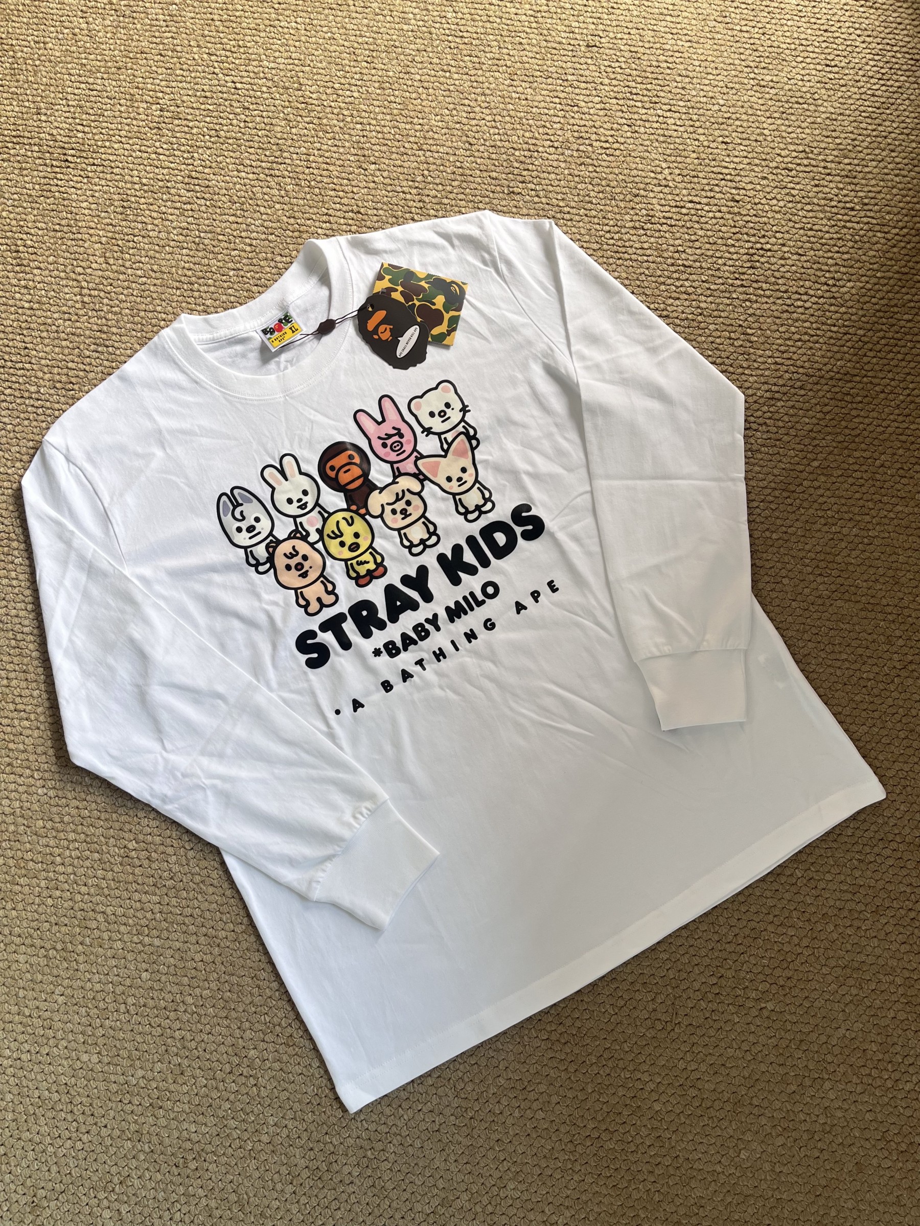 StrayKids BAPE Inspired Long Sleeve T-Shirt-Stray Kids BAPE