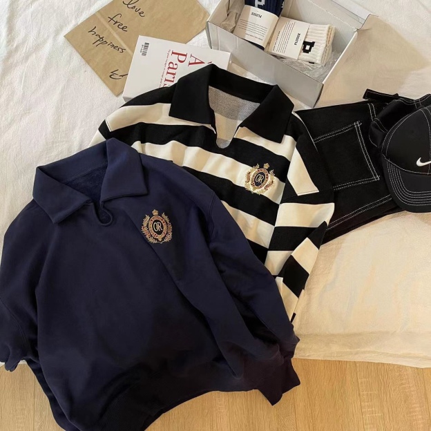 Straykids&ITZY&GIDLE Embroidered Polo Sweatshirt