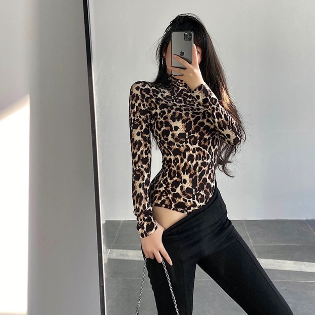 Aespa Giselle inspired Leopard Print Bodysuit