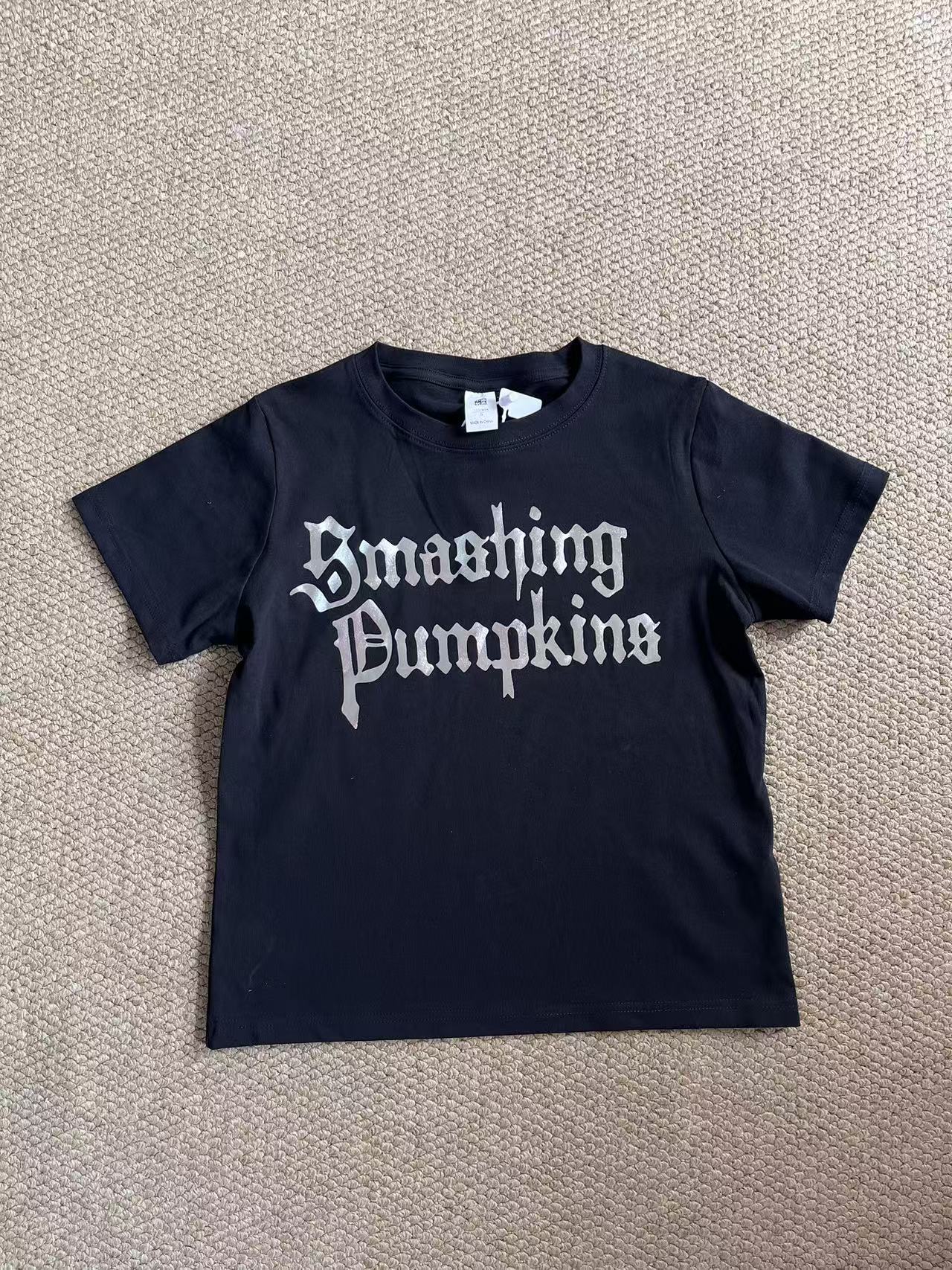 Cortis James Inspired Smashing Pumpkins Gothic Logo Black Unisex T-Shirt