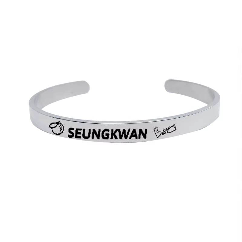 SEVENTEEN Fanmade Titanium Steel Cuff Bracelet
