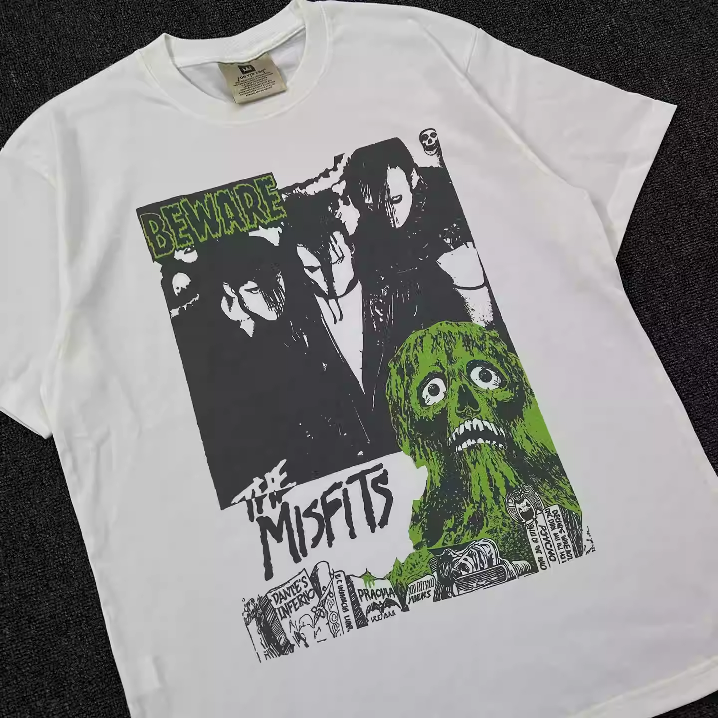 IVE Yujin Inspired The Misfits Beware Horror Punk Band T-Shirt 