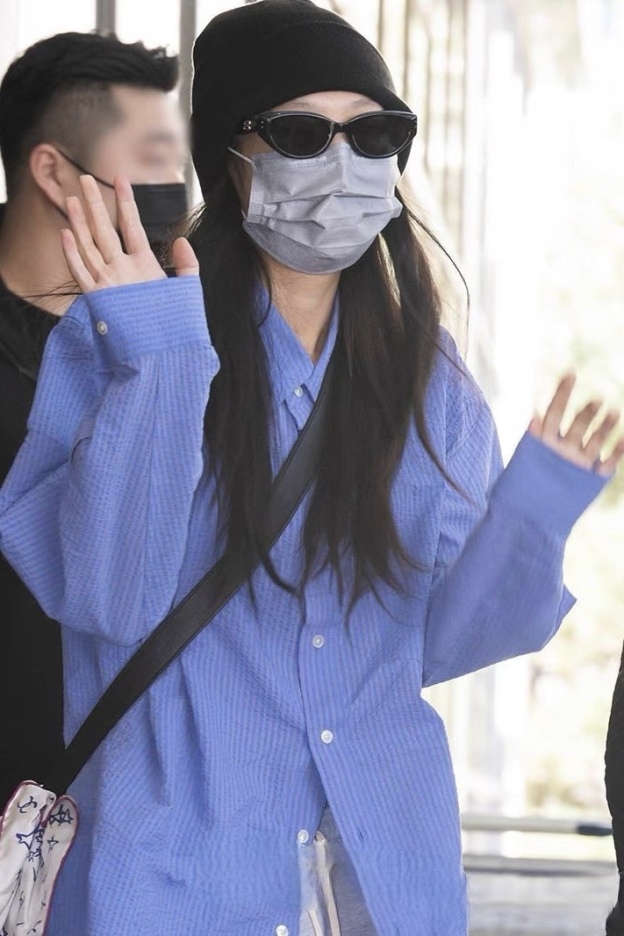 Loose Striped Long Sleeve Shirt-Blackpink Jennie