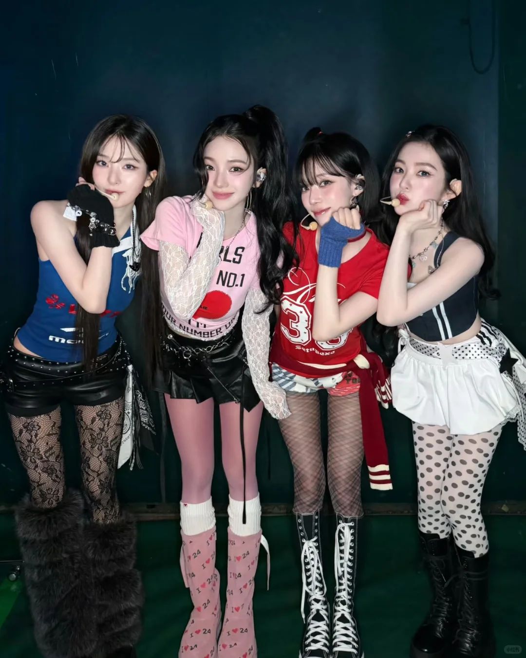 Aespa Karina Inspired GURLS JUST NO.1 Heart Print Short Sleeve Tee