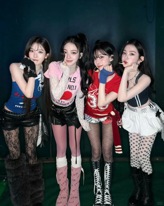 Aespa Karina Inspired GURLS JUST NO.1 Heart Print Short Sleeve Tee