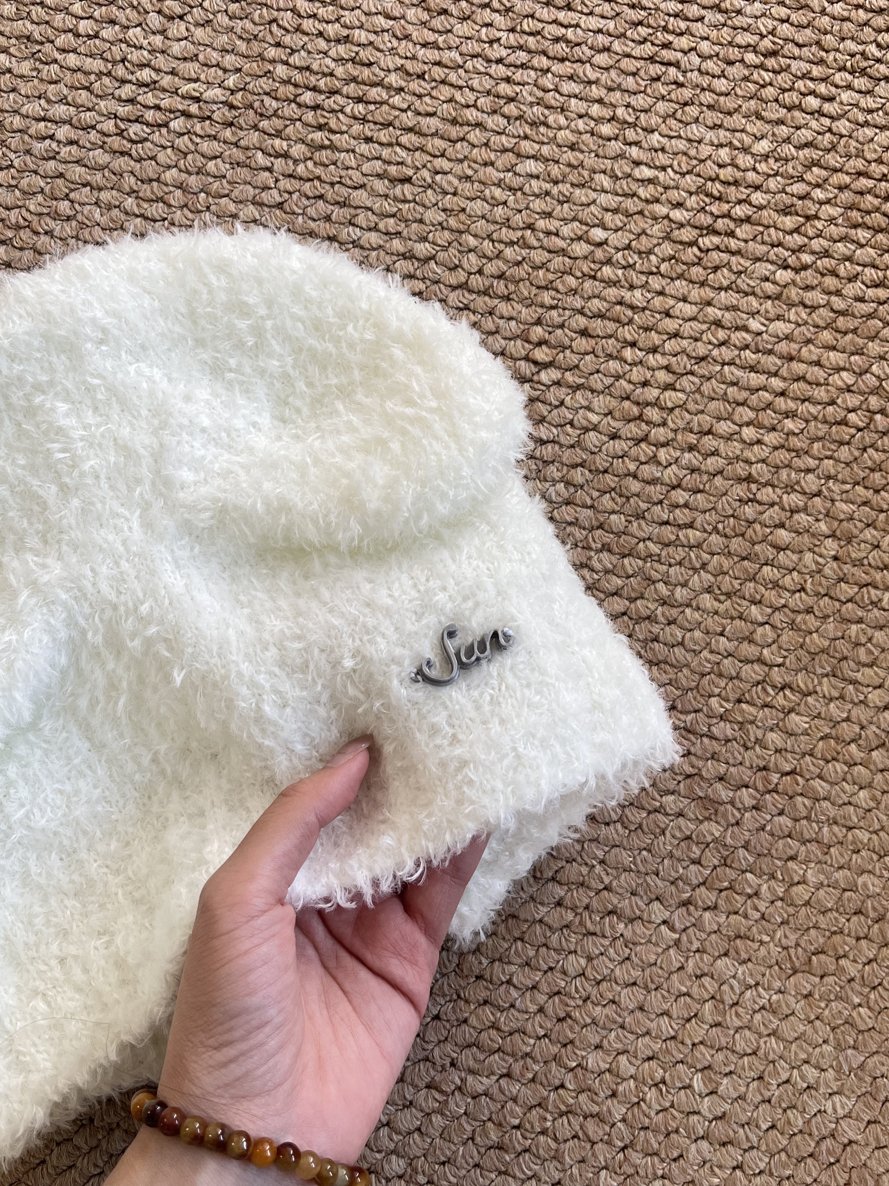 Enhypen Sunoo Artist Made Inspired Fuzzy Bear Beanie