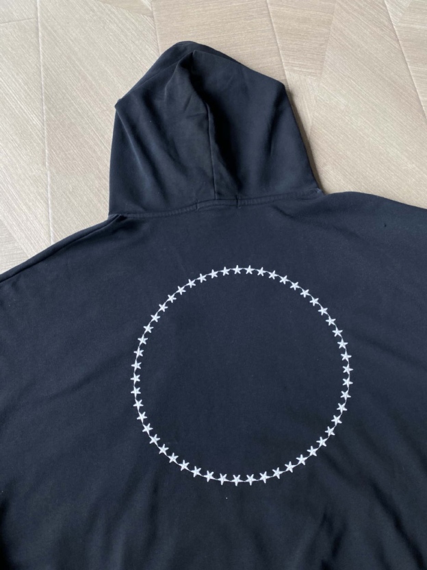 ENHYPEN Sunghoon Inspired Vintage Washed Badge Black Hoodie