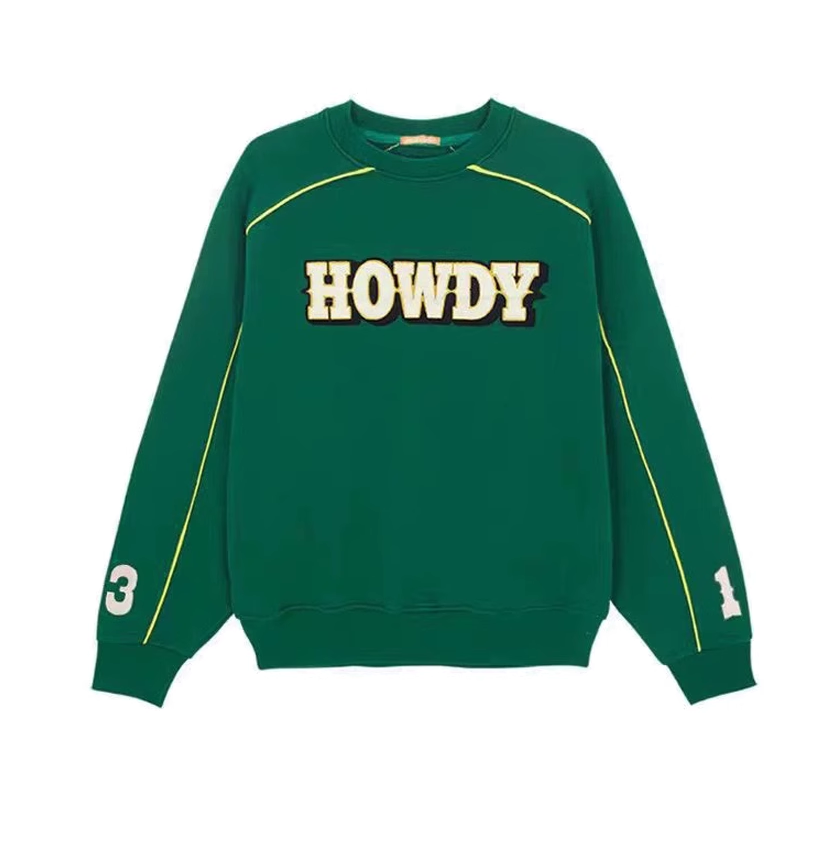 Monogrammed Embroidered Loose Sweatshirt-Blackpink Jennie&Aespa Karina