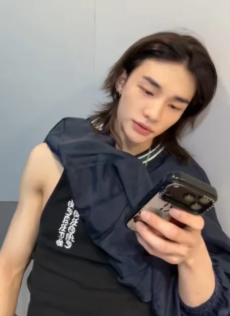 Stray kids Hyunjin Inspired Chrome Hearts Style Black Logo Tank Top-straykids