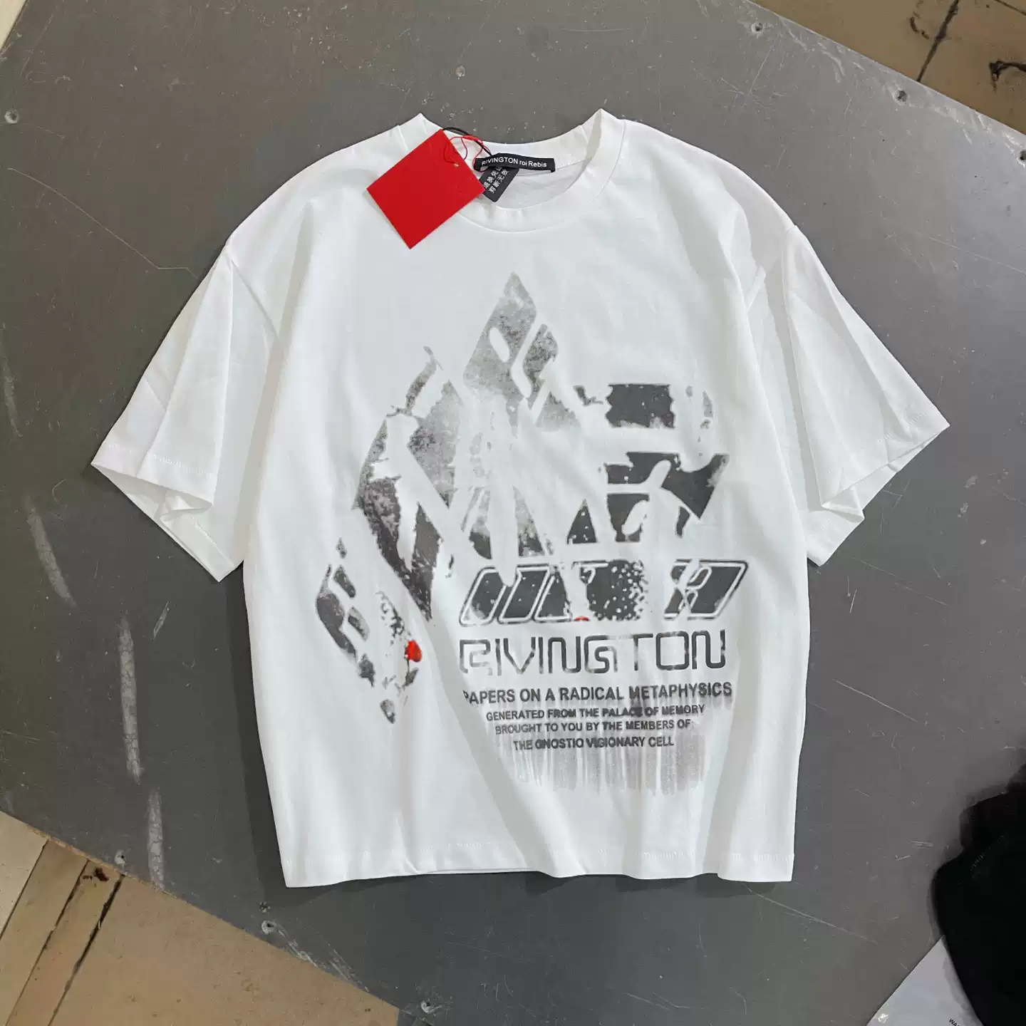 Cortis Juhoon Inspired Distressed Rivington Graphic Boxy Short Sleeve T-Shirt