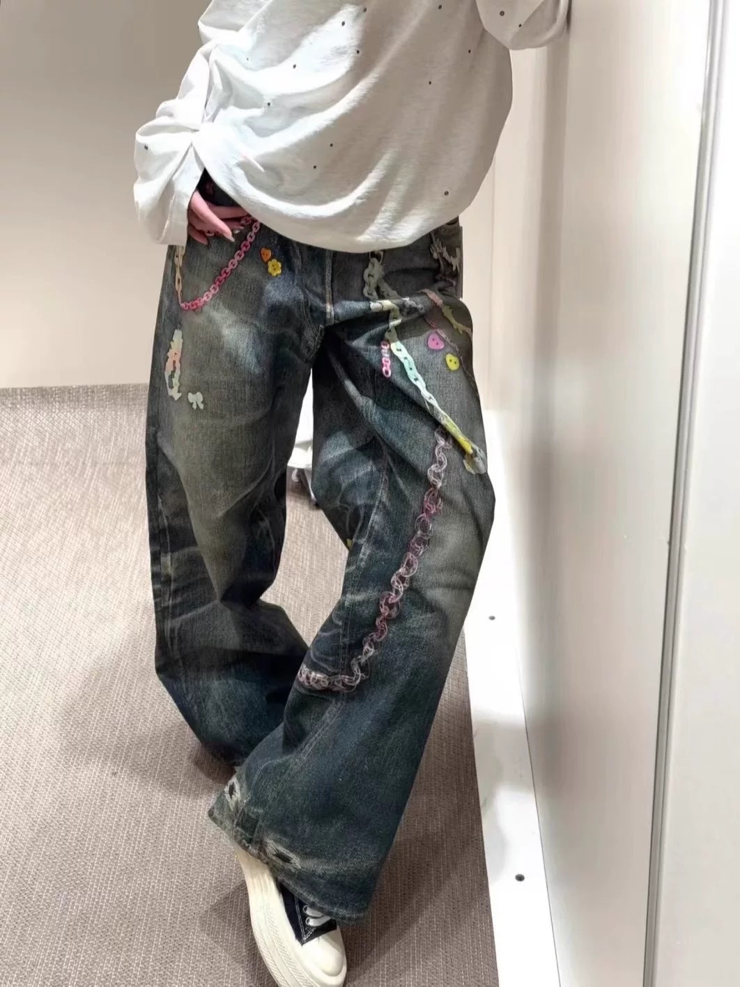 Blackpink Jennie Inspired 3D Candy Chain Printed Pants